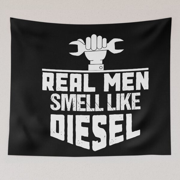 Item preview, Real men smell like diesel, diesel mechanic, trucker designed and sold by OutLoudDesigns.