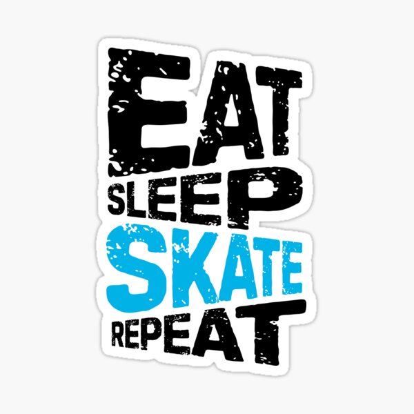Eat Sleep Skate Repeat Sticker  roller skate accessories – wonderskater