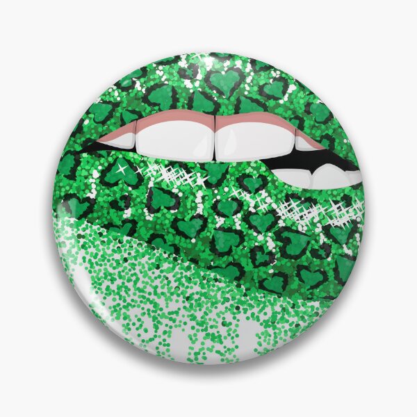 Item preview, Green Glitter lips designed and sold by BraveNewDesigns.