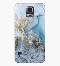 Blue Gold Marble Case/Skin for Samsung Galaxy