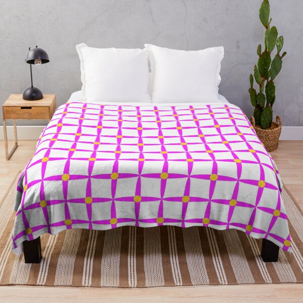 Item preview, MCM Hot Pink and Bright Yellow: mid-century design in MCM colors, mid century abstract, colorful. mcm vibe, groovy designed and sold by Becky Hunter.