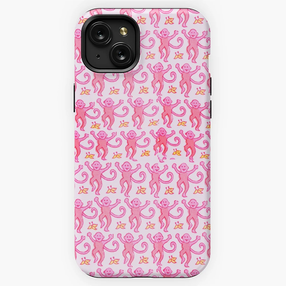 Pink Tie-Dye Monogram Protective iPhone Case - Small Print