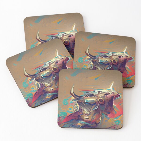 Item preview, Modern Art - Head of a Bull - Cattle - ranch - Farm - Bulls designed and sold by CattlettArt.