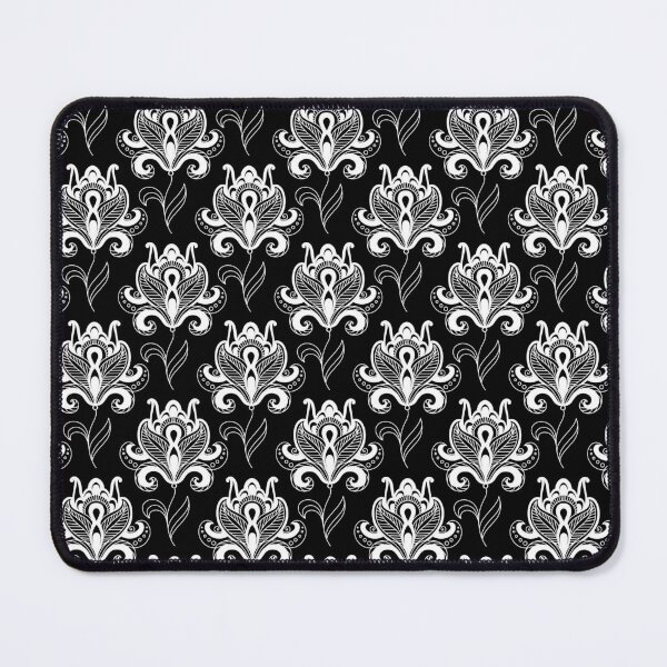 Artikelvorschau, Minimalistisches Tulip Black Swirly Blumenmuster entworfen und verkauft von RihabPrint.