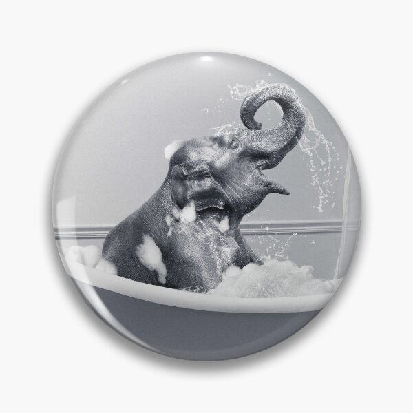 Item preview, Elephant Taking a Bath designed and sold by SurfolioPrints.