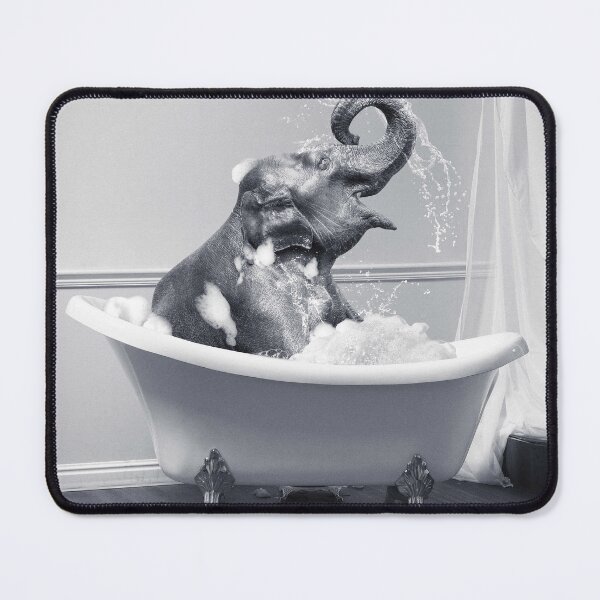 Item preview, Elephant Taking a Bath designed and sold by SurfolioPrints.