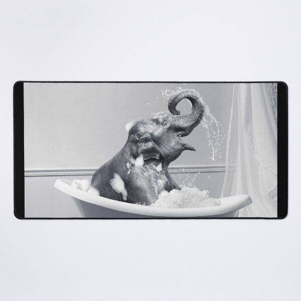 Item preview, Elephant Taking a Bath designed and sold by SurfolioPrints.