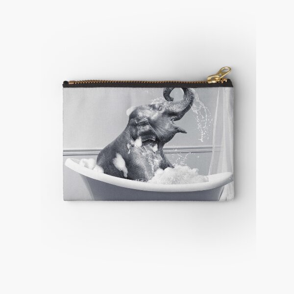 Item preview, Elephant Taking a Bath designed and sold by SurfolioPrints.