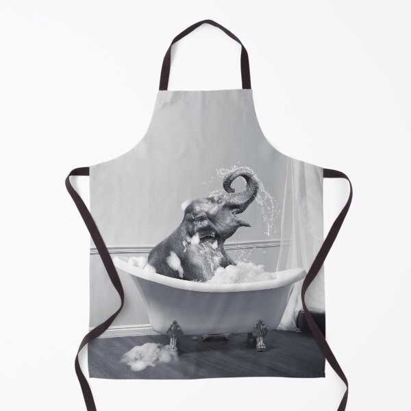 Item preview, Elephant Taking a Bath designed and sold by SurfolioPrints.