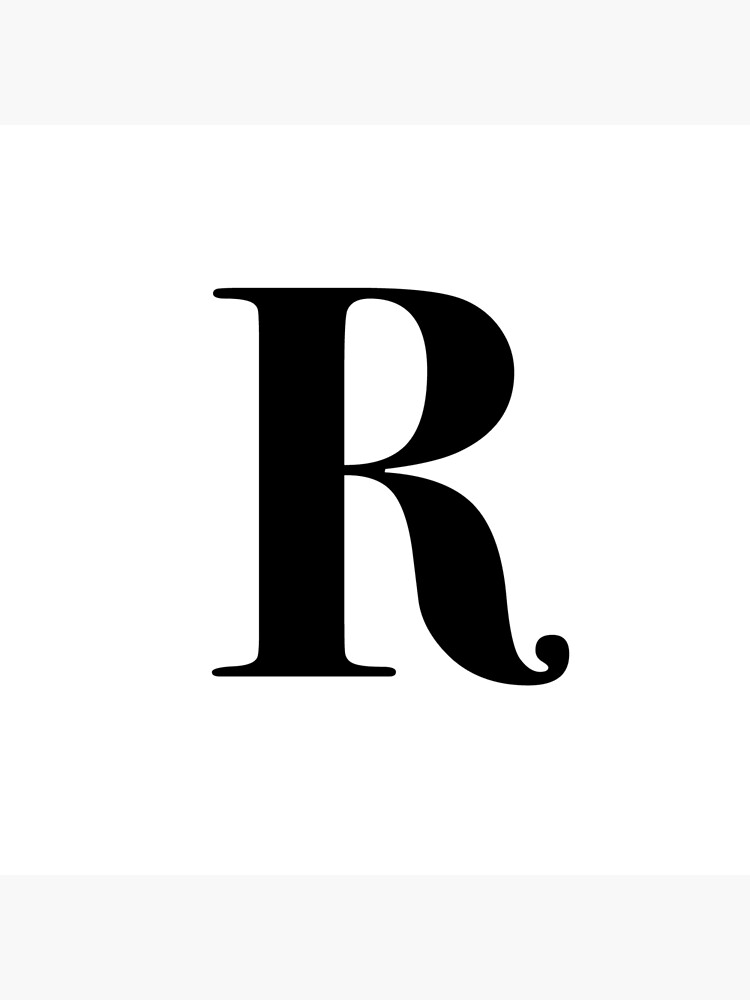 Letter R- monogram initial