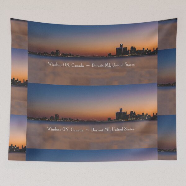 Item preview, Detroit, Michigan - Beautiful View of Detroit - Windsor Border Crossing designed and sold by leemcnut.