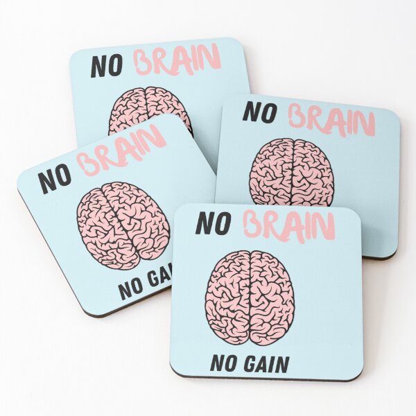 Item preview, No brain no gain   designed and sold by Mustafagreen.