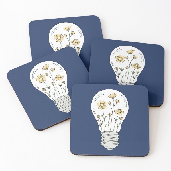 Item preview, Light Bulb with Yellow Flowers  designed and sold by KitsuneCostume.