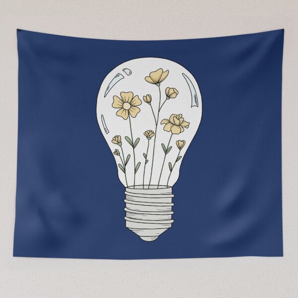 Item preview, Light Bulb with Yellow Flowers  designed and sold by KitsuneCostume.