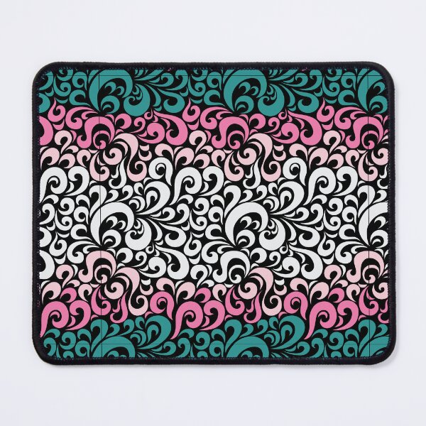 Item preview, Colorful Black Swirly Floral Pattern designed and sold by RihabPrint.