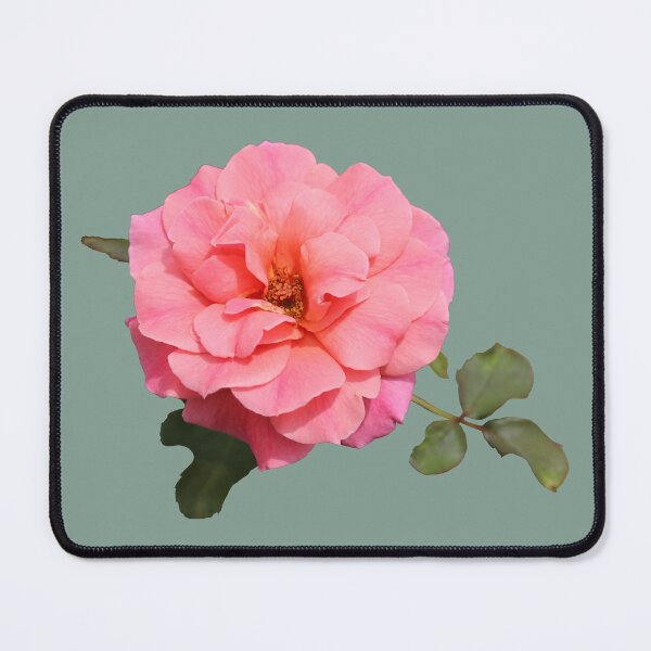 Item preview, Pink Rose with Leaves on Green designed and sold by STHogan2.