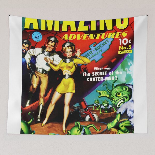 Item preview, Amazing Adventures No. 5 Portada de cómic retro vintage designed and sold by RetroCovers.