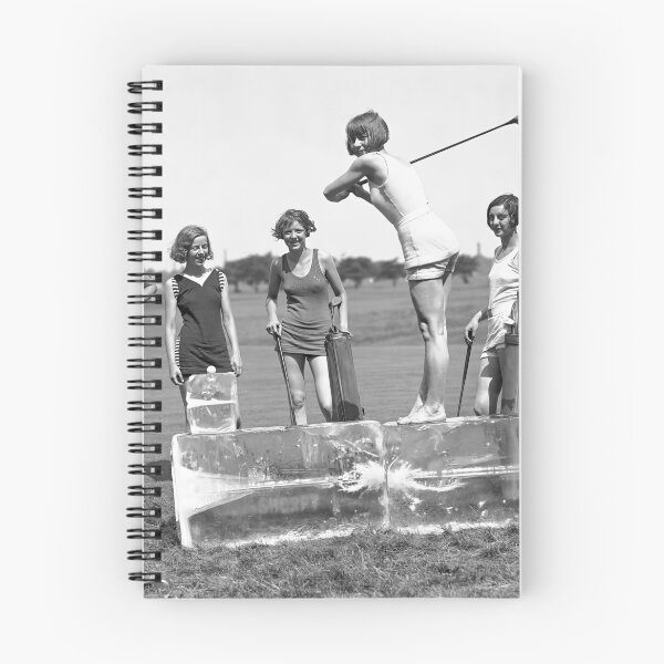 Item preview, Lady Golfers, Black and White, Vintage Art designed and sold by modernretro.