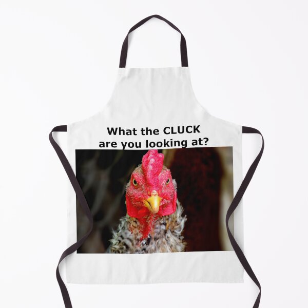 Item preview, What the cluck are you looking at? cute, funny chicken with an attitude designed and sold by Becky Hunter.