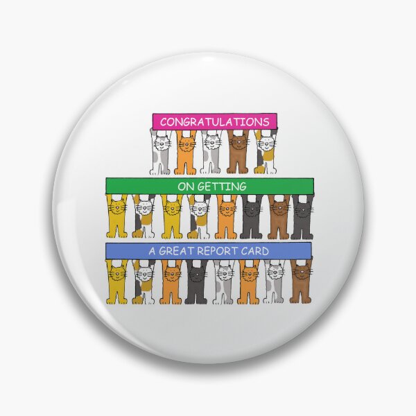 Item preview, Congratulations on a Great Report Card Cartoon Cats designed and sold by KateTaylor.