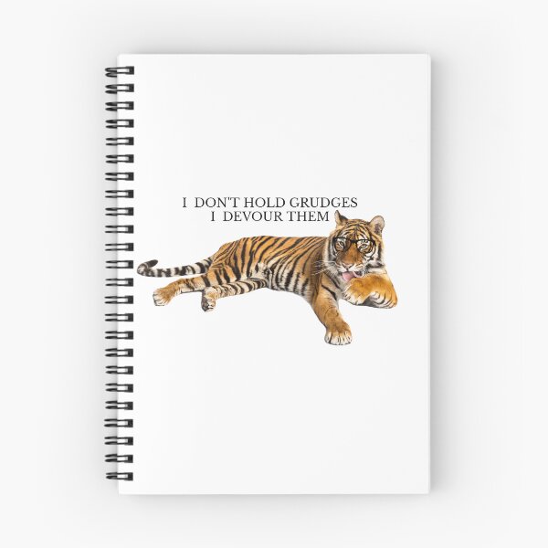 Item preview, I don't Hold Grudges, Tiger, Smart Tiger, Nerd Tiger designed and sold by OutLoudDesigns.