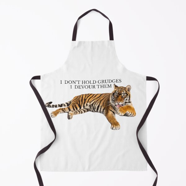 Item preview, I don't Hold Grudges, Tiger, Smart Tiger, Nerd Tiger designed and sold by OutLoudDesigns.