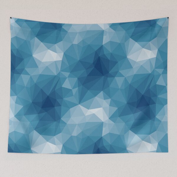 Item preview, Low poly blue pattern designed and sold by ProfiTrollka.