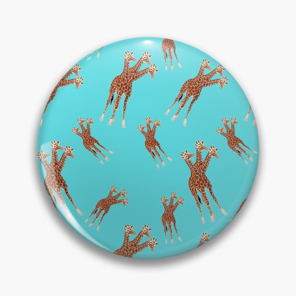 Item preview, Three-Necked Giraffe Pattern (in blue) designed and sold by CosmicStory.