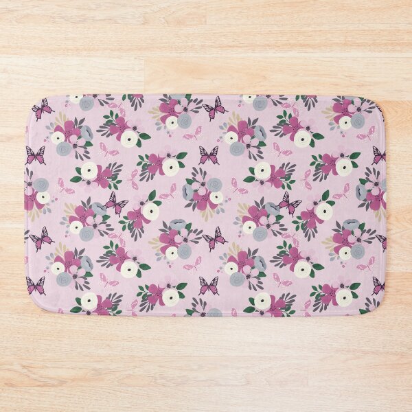 Item preview, Floral and butterfly pattern - Spring in pink designed and sold by FunnyChameleon.