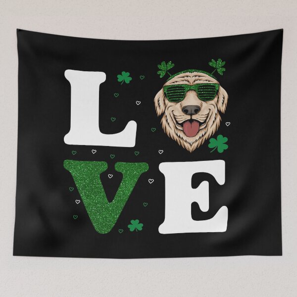 Item preview, Love Golden Retriever St Patricks Day designed and sold by Meggie179.