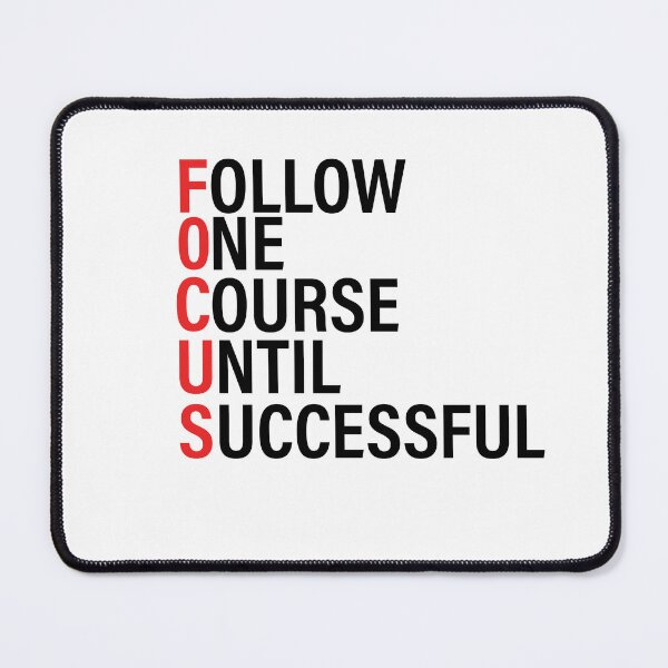 Item preview, focus motivational quote designed and sold by Xippy Art.