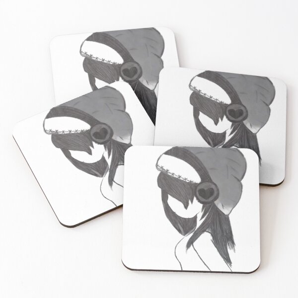 Item preview, Cool Girl Listing to Some Tunes Charcoal Art by Tasneem designed and sold by Amazing Arts Designs.