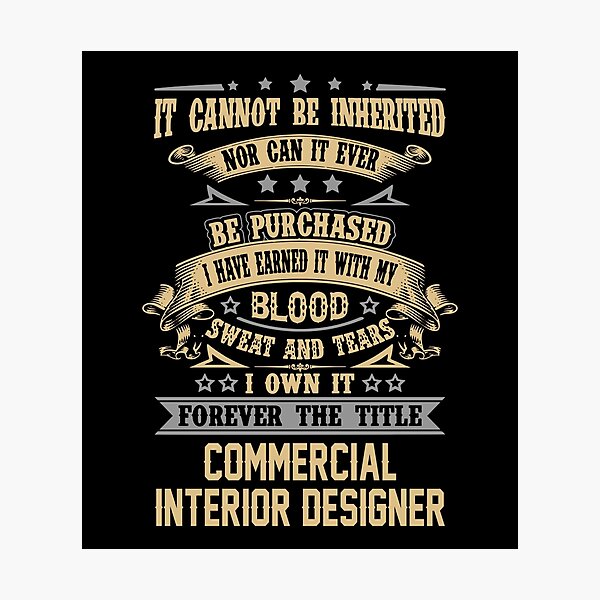 Item preview, Commercial Interior Designer T Shirt - Forever The Title Job Gift Item Tee designed and sold by celiagomez456.
