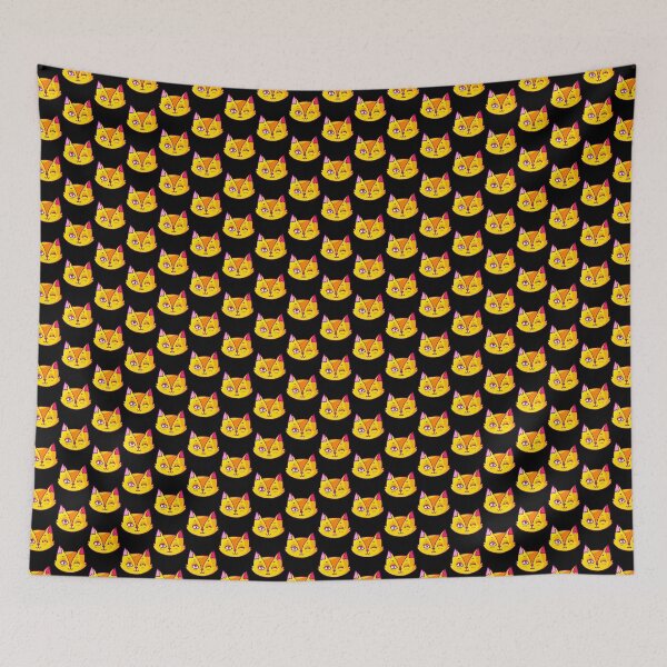 Item preview, Orange smiling cat face designed and sold by AliceMarr.
