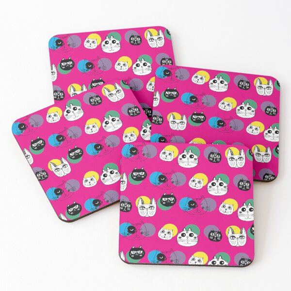 Item preview, funny cat faces, kawaii patterns designed and sold by Mauswohn.