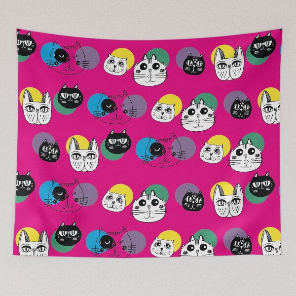 Item preview, funny cat faces, kawaii patterns designed and sold by Mauswohn.