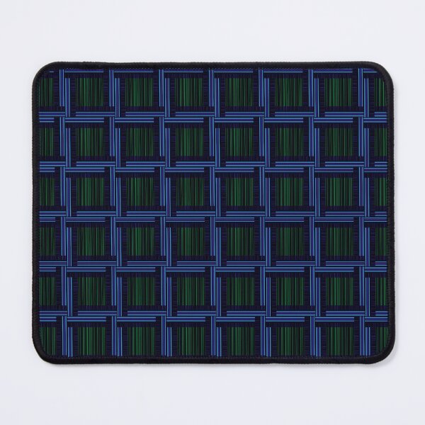 Item preview, Green lines cross blue square pattern  designed and sold by HiTheejay.