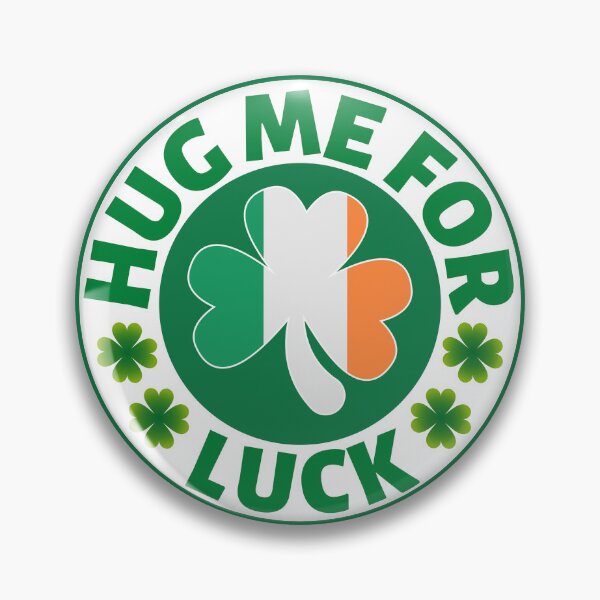 Item preview, Hug Me For Luck Round Irish Flag Shamrock Design designed and sold by Design-Maniya.