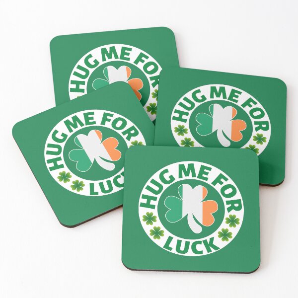 Item preview, Hug Me For Luck Round Irish Flag Shamrock Design designed and sold by Design-Maniya.
