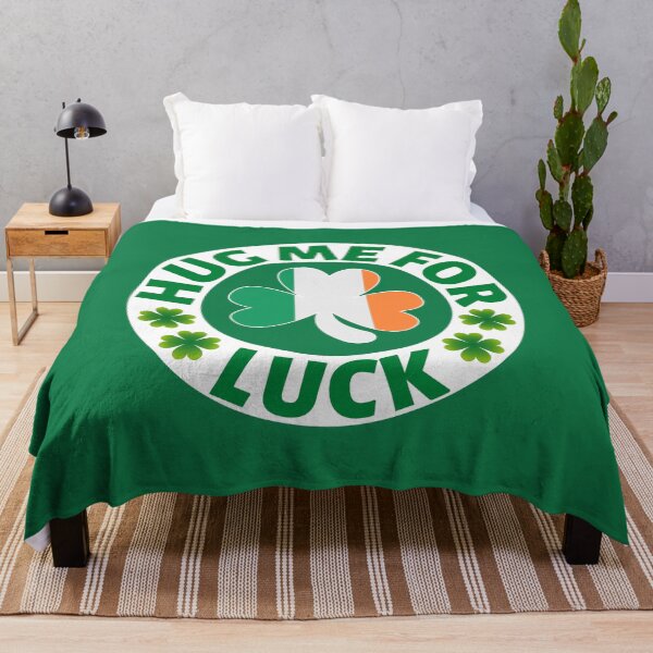 Item preview, Hug Me For Luck Round Irish Flag Shamrock Design designed and sold by Design-Maniya.