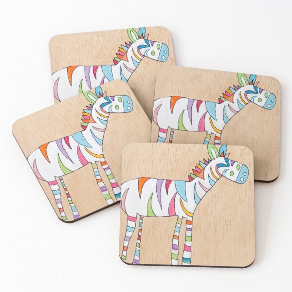 Item preview, my zebra illustration on timber designed and sold by handmadehipsters.