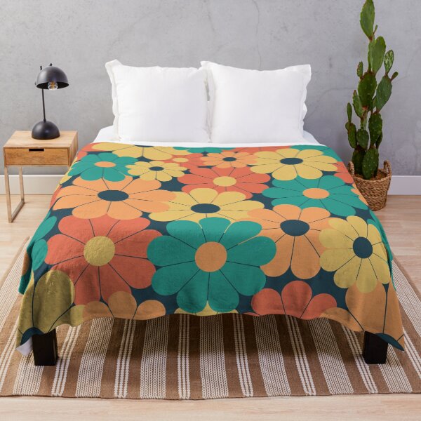 Item preview, Retro Daisies, Fun Funky Flower Pattern designed and sold by JulieSouster.