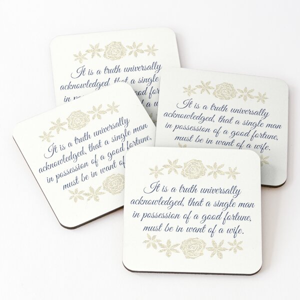Item preview, It is a Truth Universally Acknowledged - Jane Austen - Navy text designed and sold by SupremeBee.