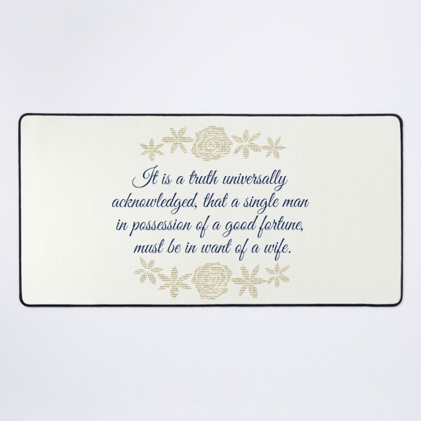Item preview, It is a Truth Universally Acknowledged - Jane Austen - Navy text designed and sold by SupremeBee.