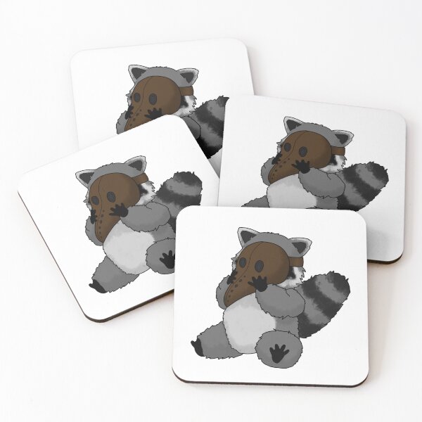 Item preview, Raccoon wearing a plague mask  designed and sold by DoesArtAndStuff.