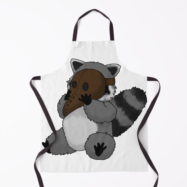 Item preview, Raccoon wearing a plague mask  designed and sold by DoesArtAndStuff.
