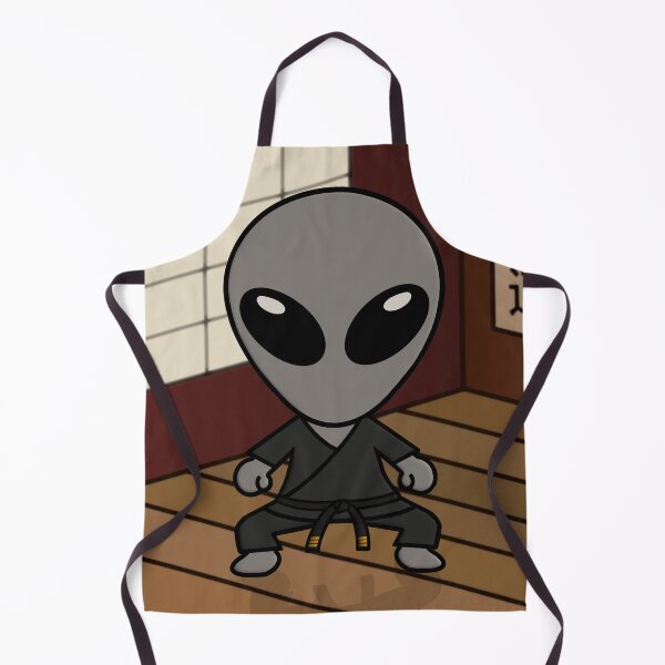 Item preview, Karate Alien In Dojo (Dark Gi) designed and sold by SpaceAlienTees.
