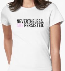 #ShePersisted: Light Design Women's Fitted T-Shirt