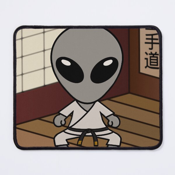 Item preview, Karate Alien In Dojo (White Gi) designed and sold by SpaceAlienTees.