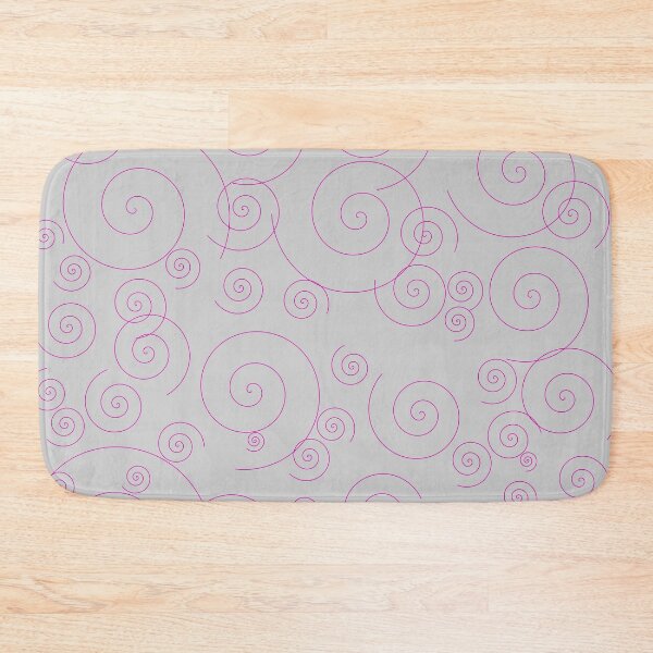 Item preview, Spirals out of control in pink: doodles. Pink spirals on gray background designed and sold by Becky Hunter.